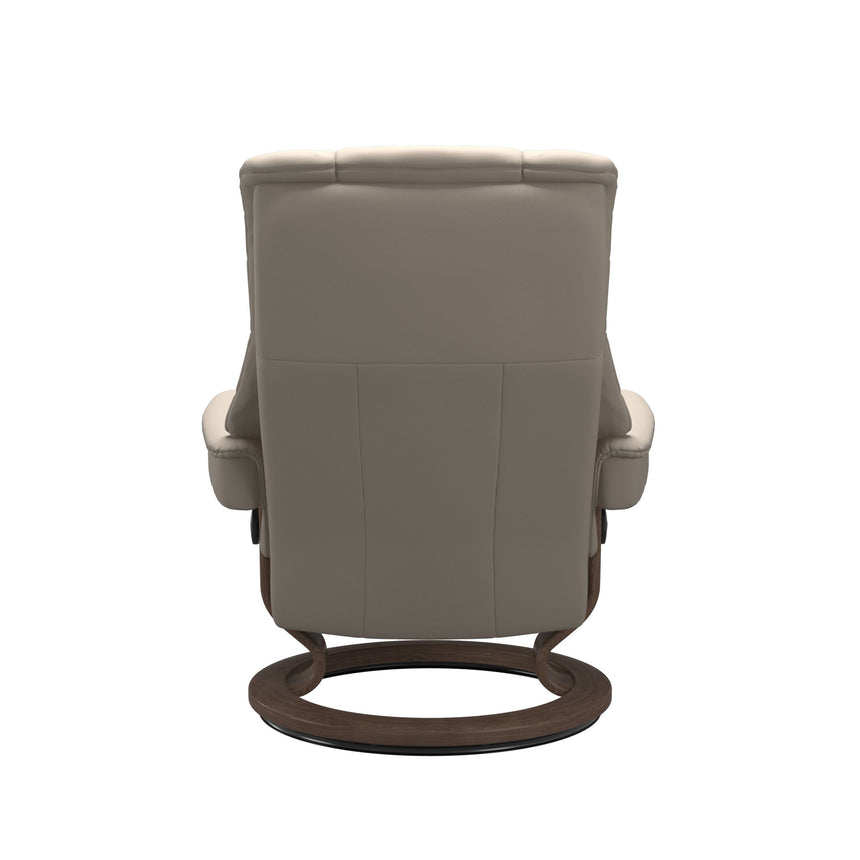Mayfair Recliner - Classic Base - Paloma Fog - Walnut Wood