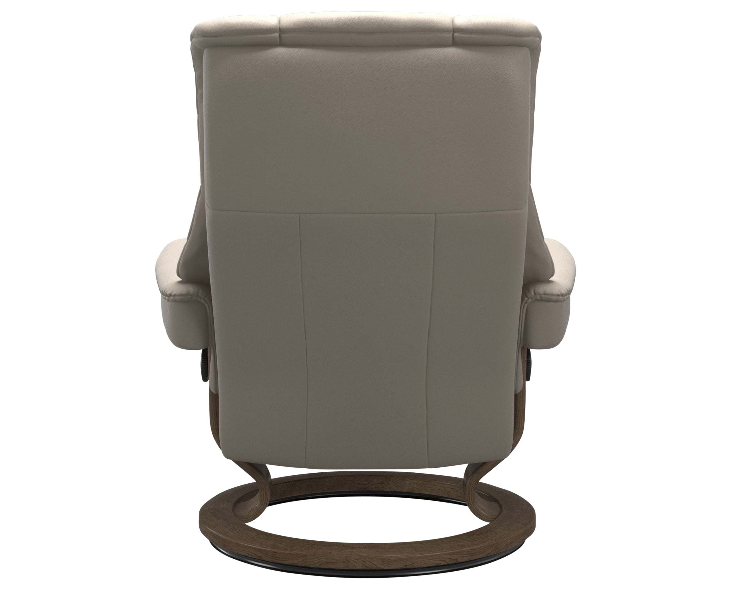 Paloma Leather Fog M/L &amp; Smoked Oak Base | Stressless Mayfair Classic Recliner | Valley Ridge Furniture