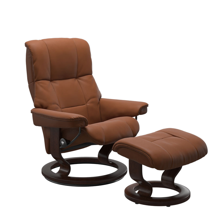 Mayfair Recliner - Classic Base - Paloma New cognac - Brown Wood