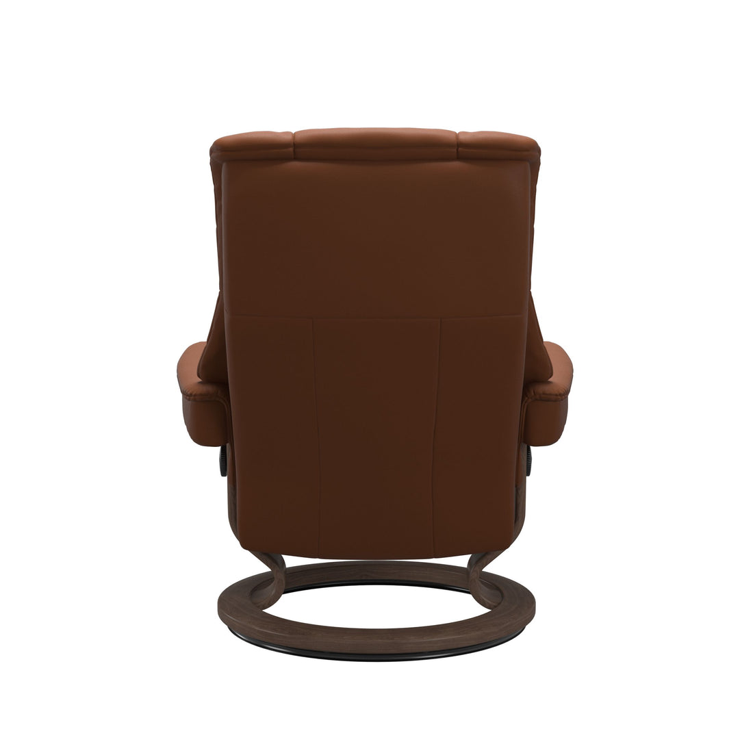 Stressless Mayfair Recliner Classic Base in Paloma New Cognac, Walnut, back view