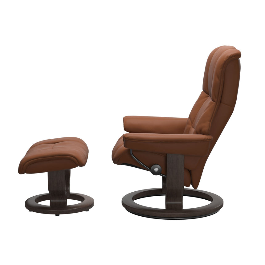 Mayfair Recliner - Classic Base - Paloma New cognac - Wenge Wood