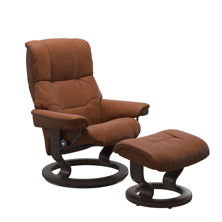 Mayfair Recliner - Classic Base - Paloma New cognac - Wenge Wood