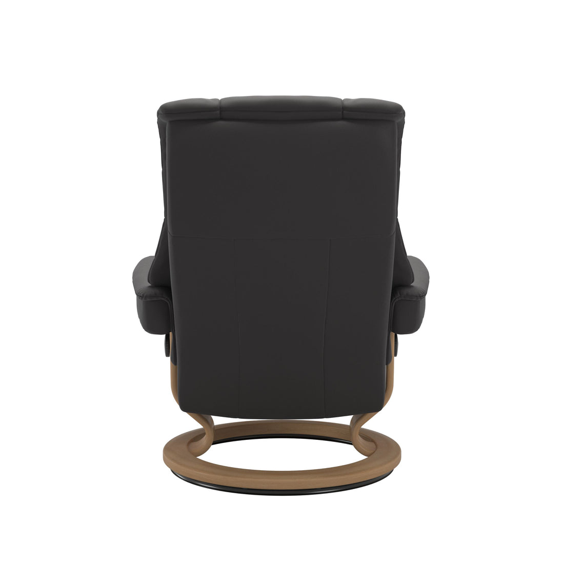Stressless Mayfair Recliner Classic Base in Paloma Rock, Oak, back view