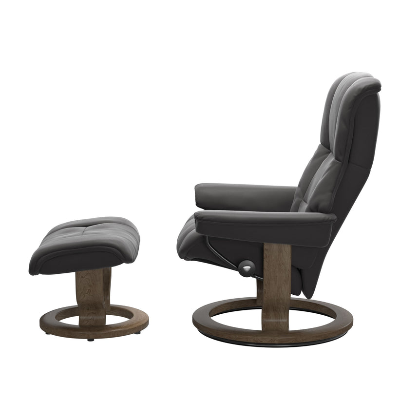 Mayfair Recliner - Classic Base - Paloma Rock - Smoked Oak Wood