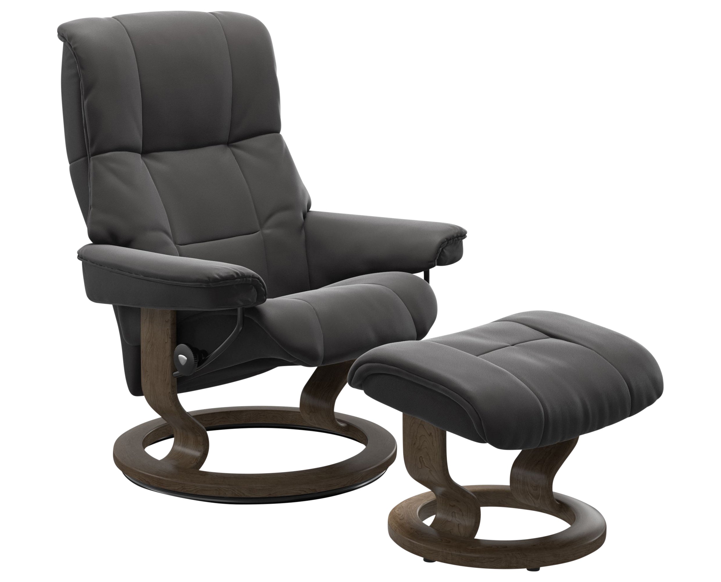 Paloma Leather Rock M and Smoked Oak Base | Stressless Mayfair Classic Recliner - Promo | Valley Ridge Furniture