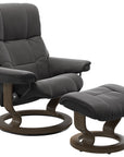 Paloma Leather Rock M and Smoked Oak Base | Stressless Mayfair Classic Recliner - Promo | Valley Ridge Furniture