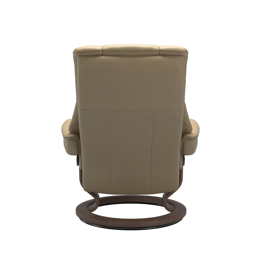 Mayfair Recliner - Classic Base - Velaro Beige - Walnut Wood