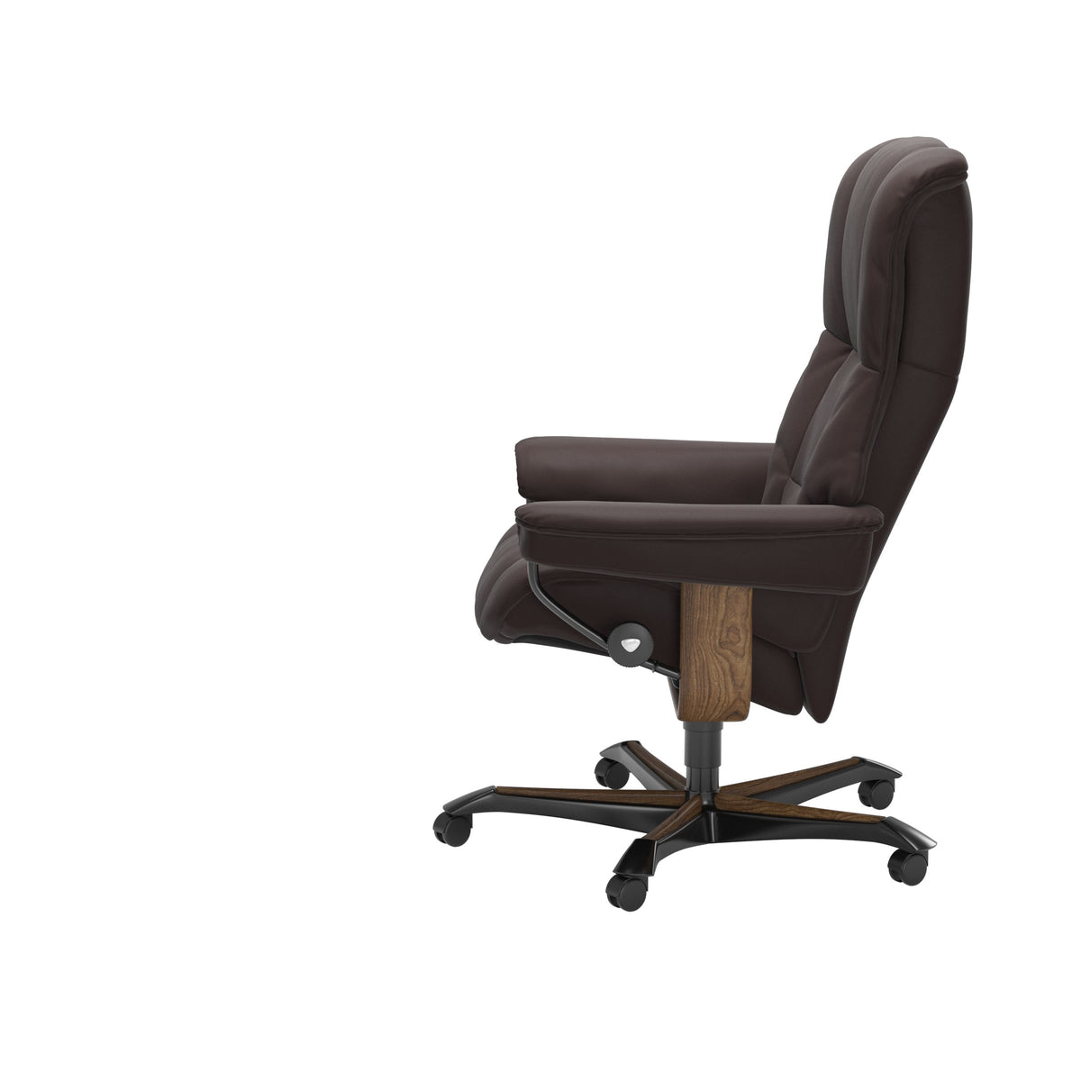 Mayfair - Office Chair - Paloma Chocolate - Teak Wood