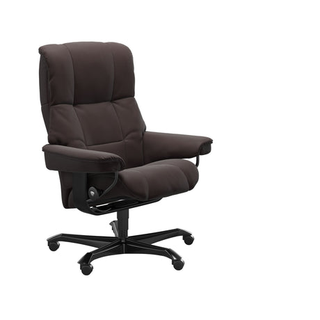 Mayfair - Office Chair - Paloma Chocolate - Black Wood