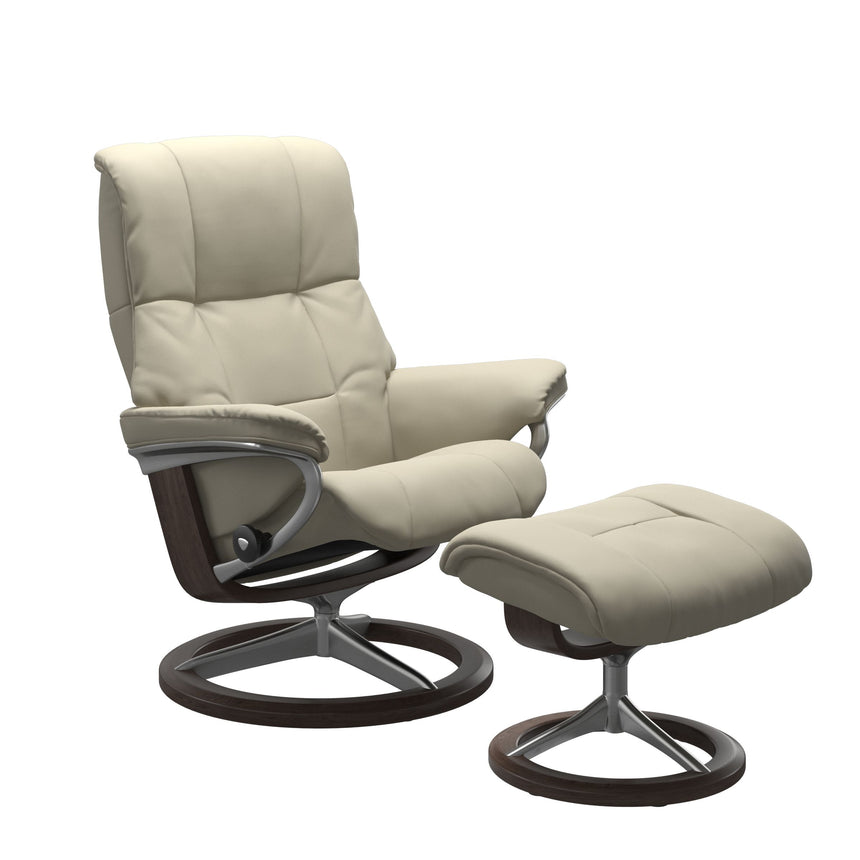 Mayfair Recliner - Signature Base - Paloma Light Grey - Wenge Wood