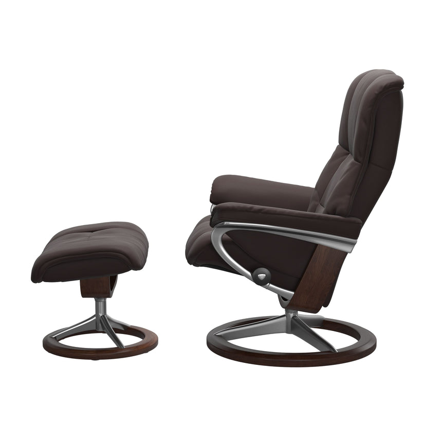 Mayfair Recliner - Signature Base - Paloma Chocolate - Brown Wood