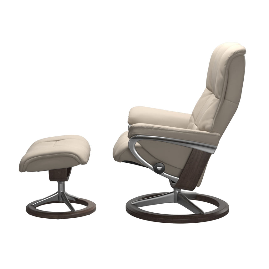 Mayfair Recliner - Signature Base - Paloma Fog - Wenge Wood