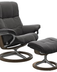 Paloma Leather Rock S/M and Smoked Oak Base | Stressless Mayfair Signature Recliner - Promo | Valley Ridge Furniture