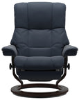 Paloma Leather Oxford Blue L & Brown Base | Stressless Mayfair Classic Power Recliner | Valley Ridge Furniture