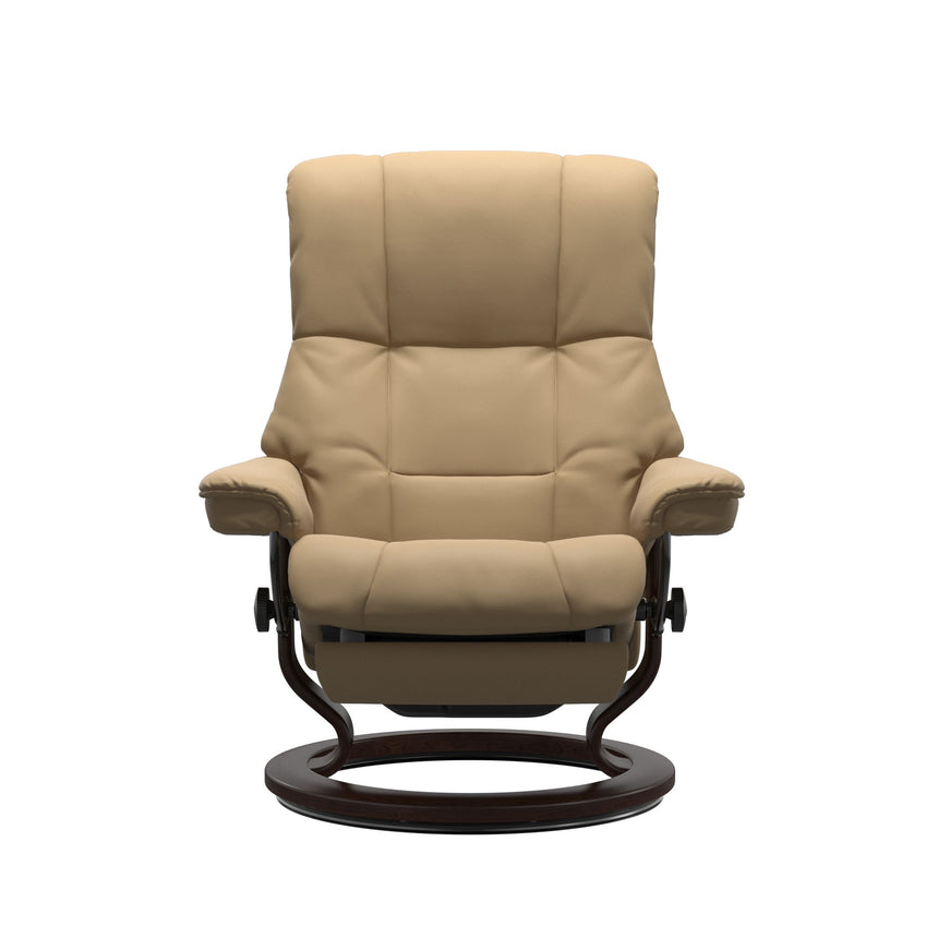 Mayfair Recliner - Classic Power Base - Paloma Sand - Brown Wood