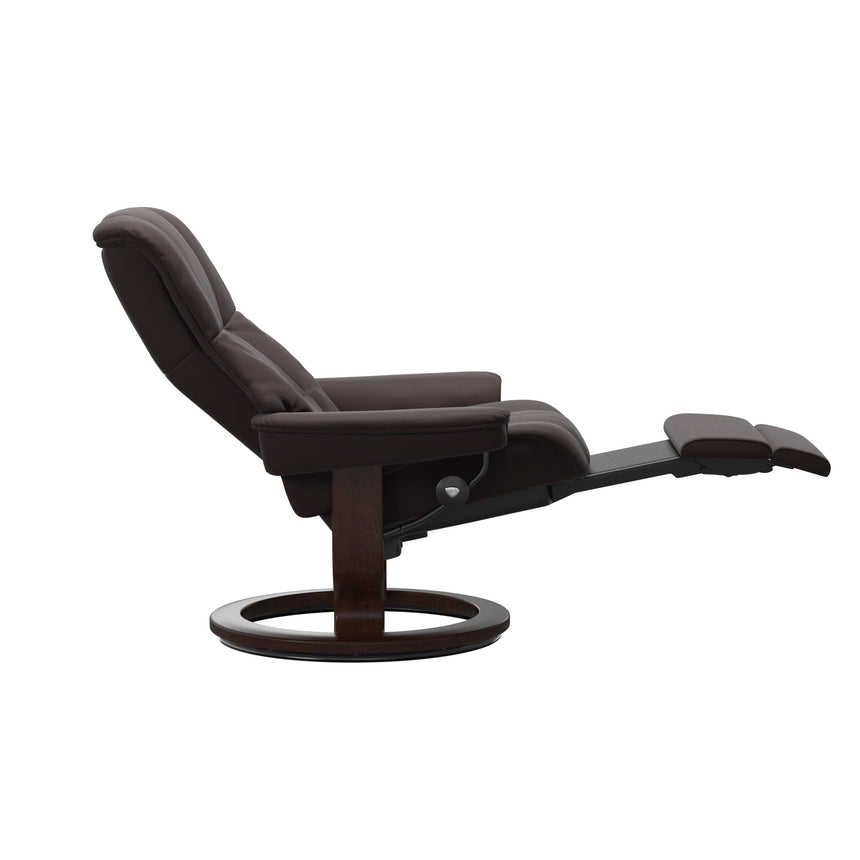 Mayfair Recliner - Classic Power Base - Paloma Chocolate - Brown Wood