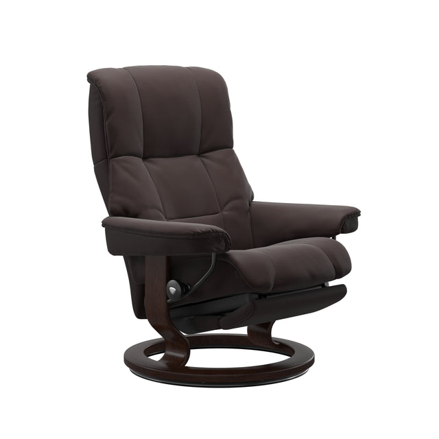 Mayfair Recliner - Classic Power Base - Paloma Chocolate - Brown Wood
