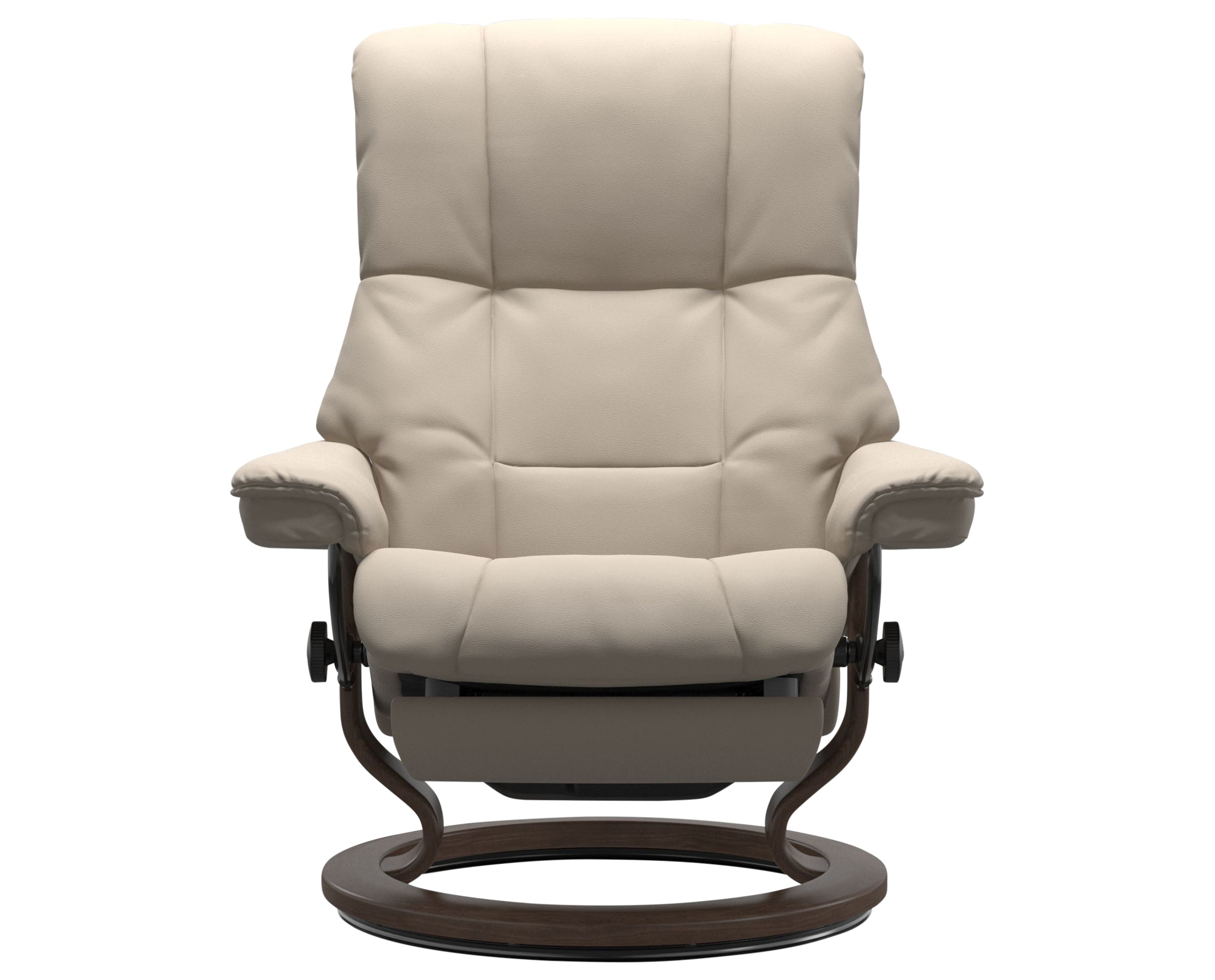 Paloma Leather Fog L &amp; Walnut Base | Stressless Mayfair Classic Power Recliner | Valley Ridge Furniture