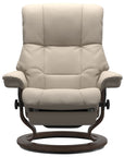 Paloma Leather Fog L & Walnut Base | Stressless Mayfair Classic Power Recliner | Valley Ridge Furniture