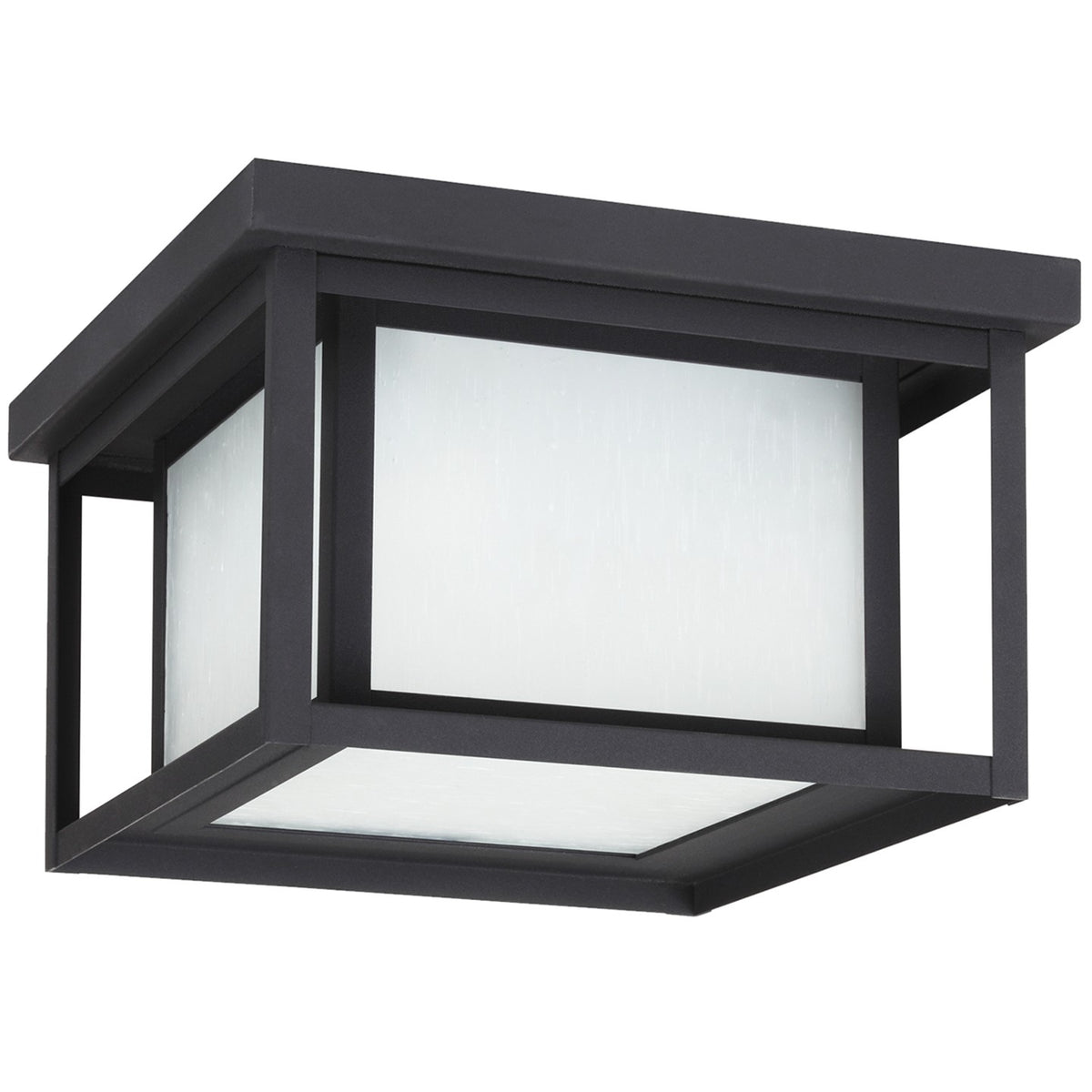 Hunnington Flush Mount — 2 Light, Etched Seeded