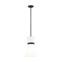 One Light Pendant — 16.50", White