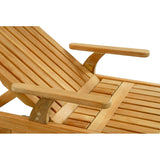 Classic Adjustable Knee-Bend Chaise Lounge with Wheels