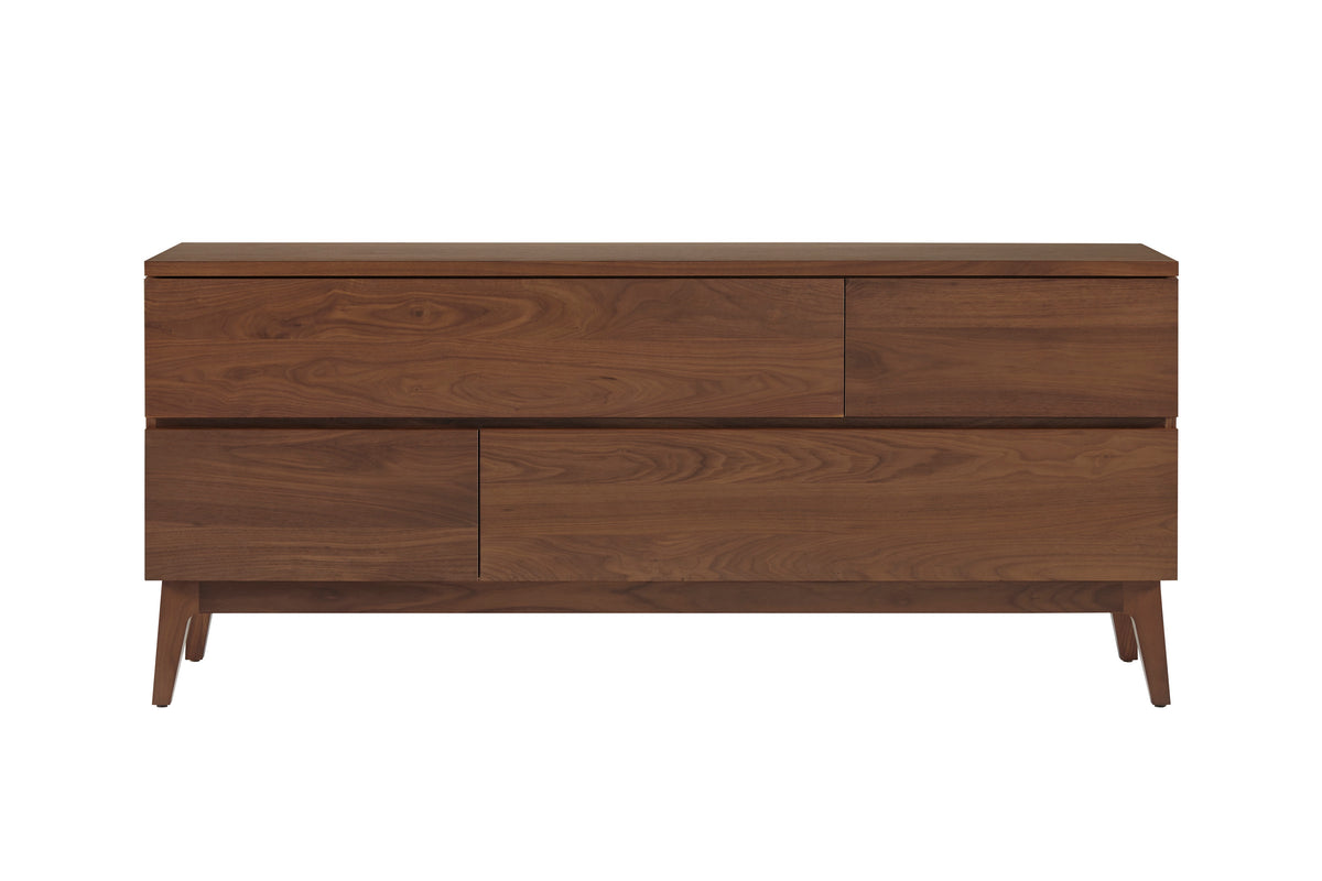 West Bros Serra 4 Drawer Dresser in 79 Toast, on white