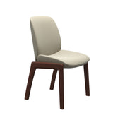 Bay Low Back Dining Chair - Paloma Light Grey - Walnut - Armless