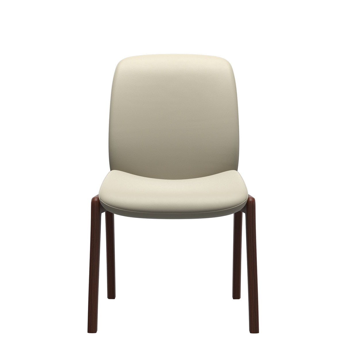 Bay Low Back Dining Chair - Paloma Light Grey - Walnut - Armless