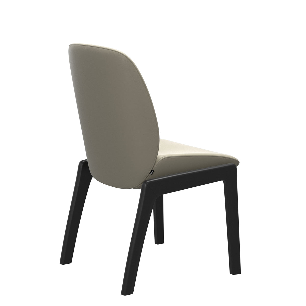 Bay Low Back Dining Chair - Paloma Light Grey - Black - Armless