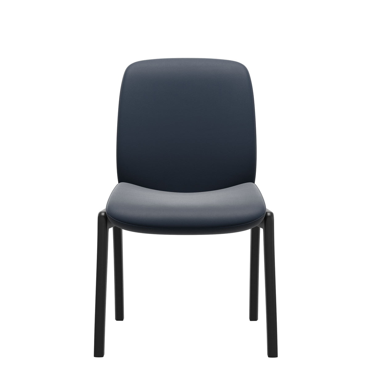 Bay Low Back Dining Chair - Paloma Oxford Blue - Black - Armless