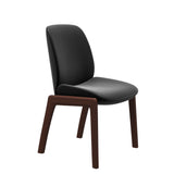 Bay Low Back Dining Chair - Paloma Black - Walnut - Armless