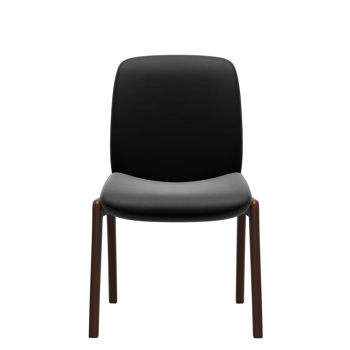 Bay Low Back Dining Chair - Paloma Black - Walnut - Armless