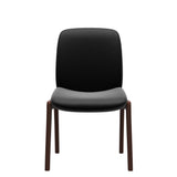Bay Low Back Dining Chair - Paloma Black - Walnut - Armless