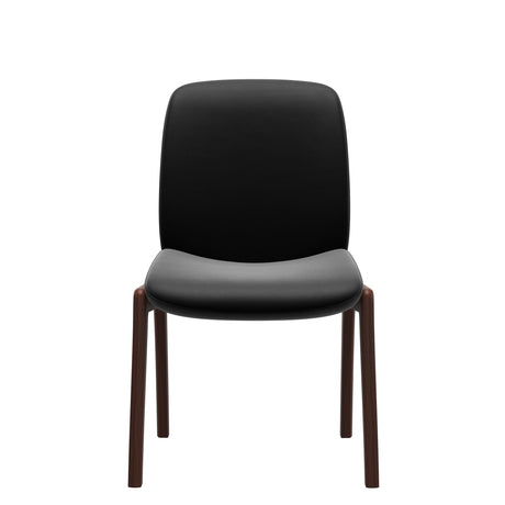 Bay Low Back Dining Chair - Paloma Black - Walnut - Armless