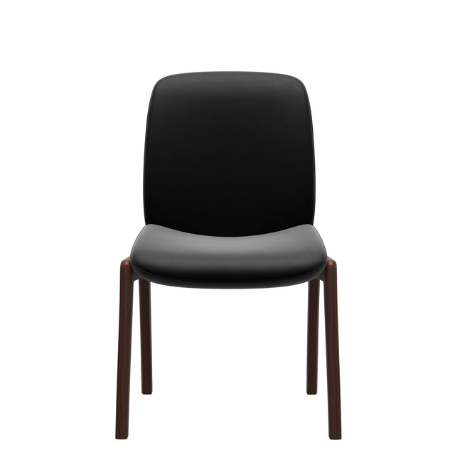 Bay Low Back Dining Chair - Paloma Black - Walnut - Armless