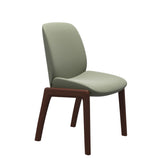 Bay Low Back Dining Chair - Paloma Shadow Green - Walnut - Armless