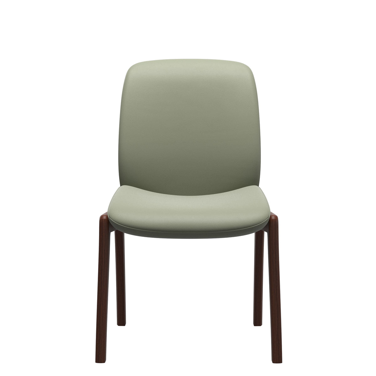 Bay Low Back Dining Chair - Paloma Shadow Green - Walnut - Armless
