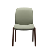 Bay Low Back Dining Chair - Paloma Shadow Green - Walnut - Armless