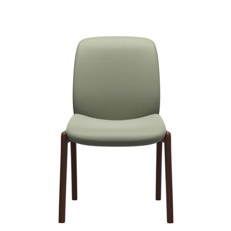 Bay Low Back Dining Chair - Paloma Shadow Green - Walnut - Armless
