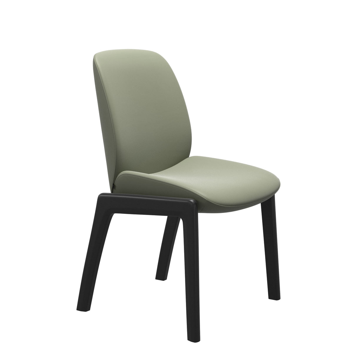 Bay Low Back Dining Chair - Paloma Shadow Green - Black - Armless