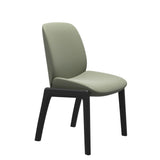 Bay Low Back Dining Chair - Paloma Shadow Green - Black - Armless