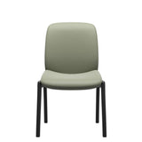Bay Low Back Dining Chair - Paloma Shadow Green - Black - Armless