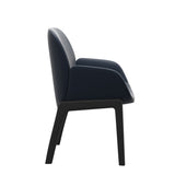 Bay Low Back Dining Chair - Paloma Oxford Blue - Black - Armchair
