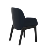 Bay Low Back Dining Chair - Paloma Oxford Blue - Black - Armchair