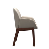 Bay Low Back Dining Chair - Paloma Fog - Walnut - Armchair