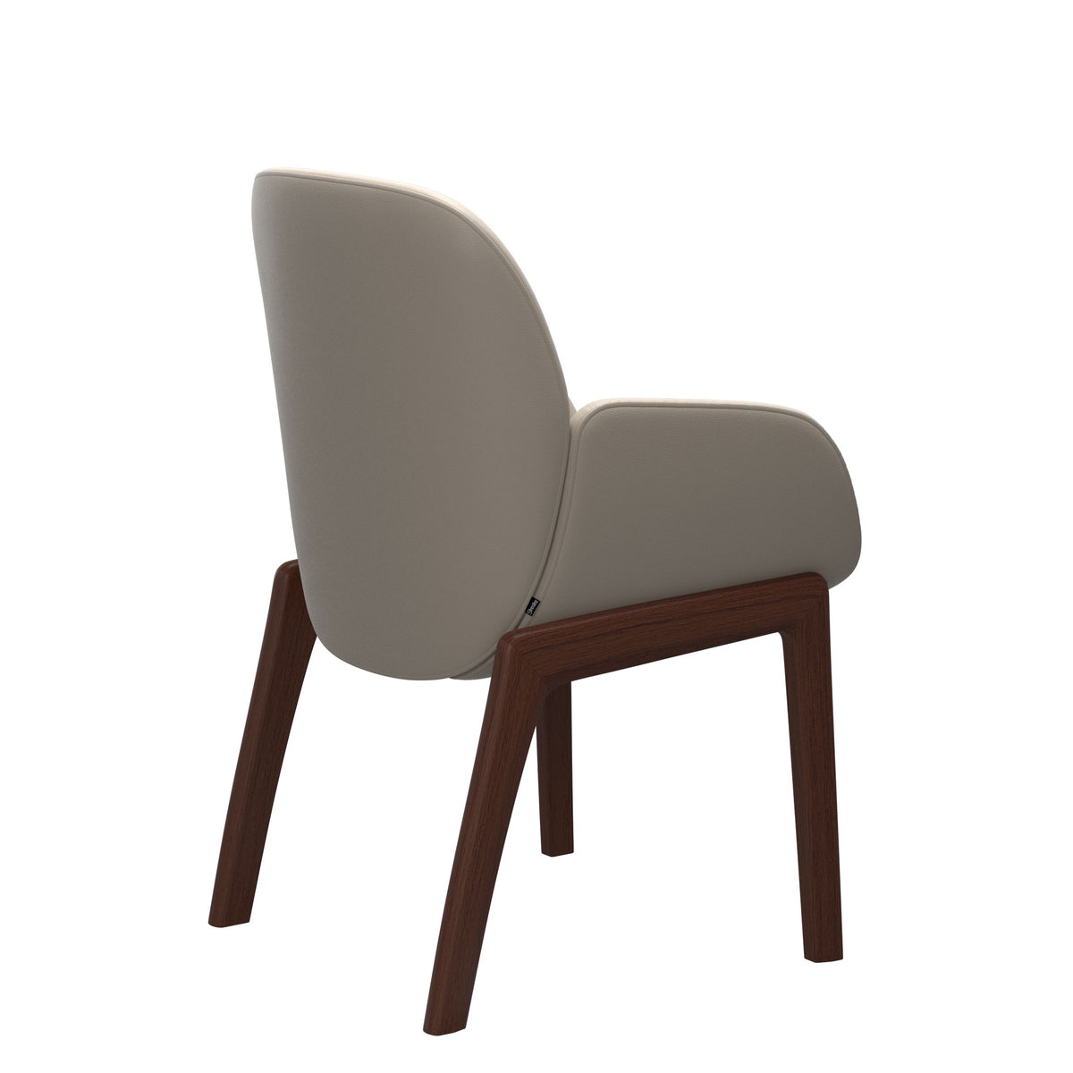Bay Low Back Dining Chair - Paloma Fog - Walnut - Armchair