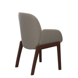 Bay Low Back Dining Chair - Paloma Fog - Walnut - Armchair