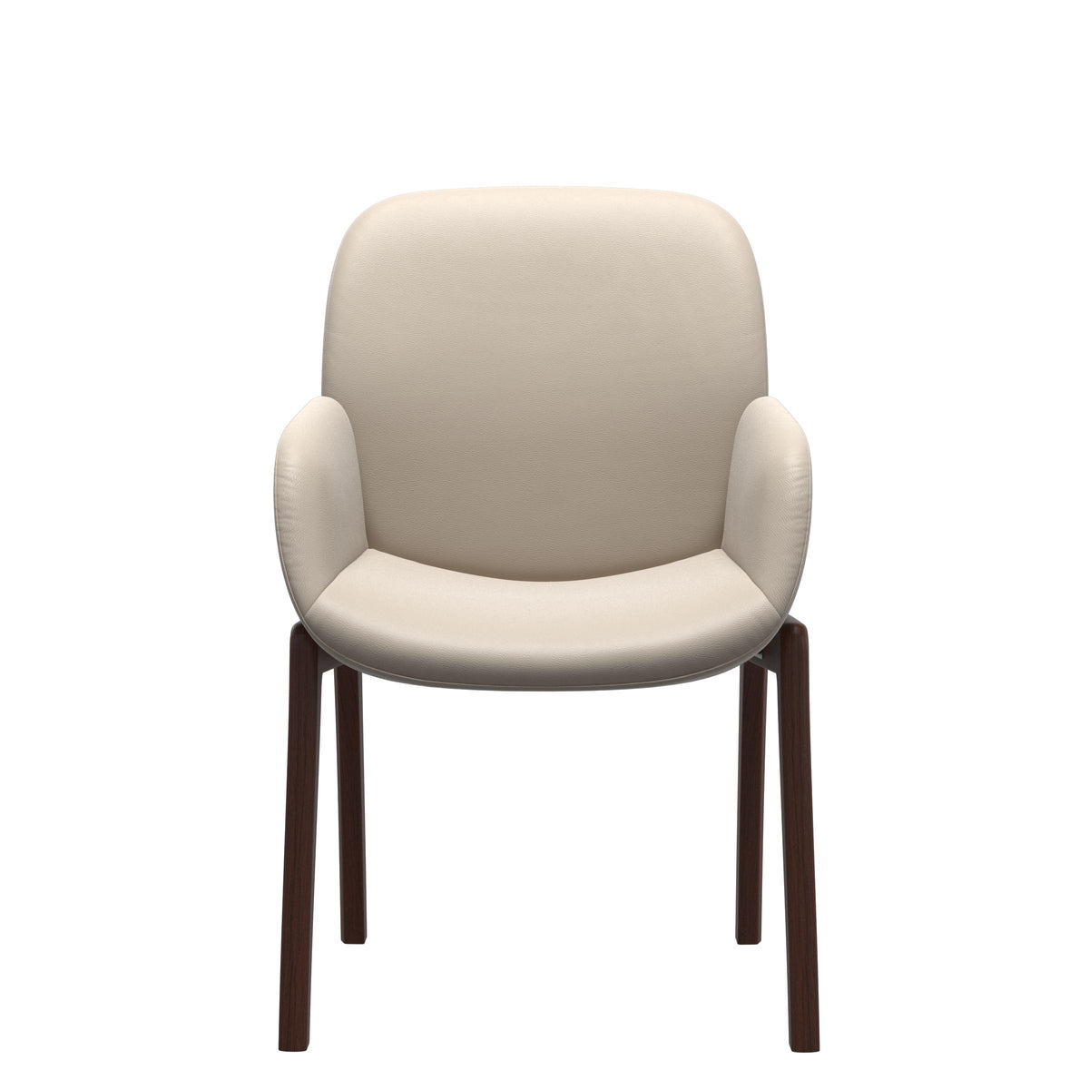 Bay Low Back Dining Chair - Paloma Fog - Walnut - Armchair