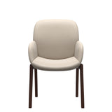 Bay Low Back Dining Chair - Paloma Fog - Walnut - Armchair